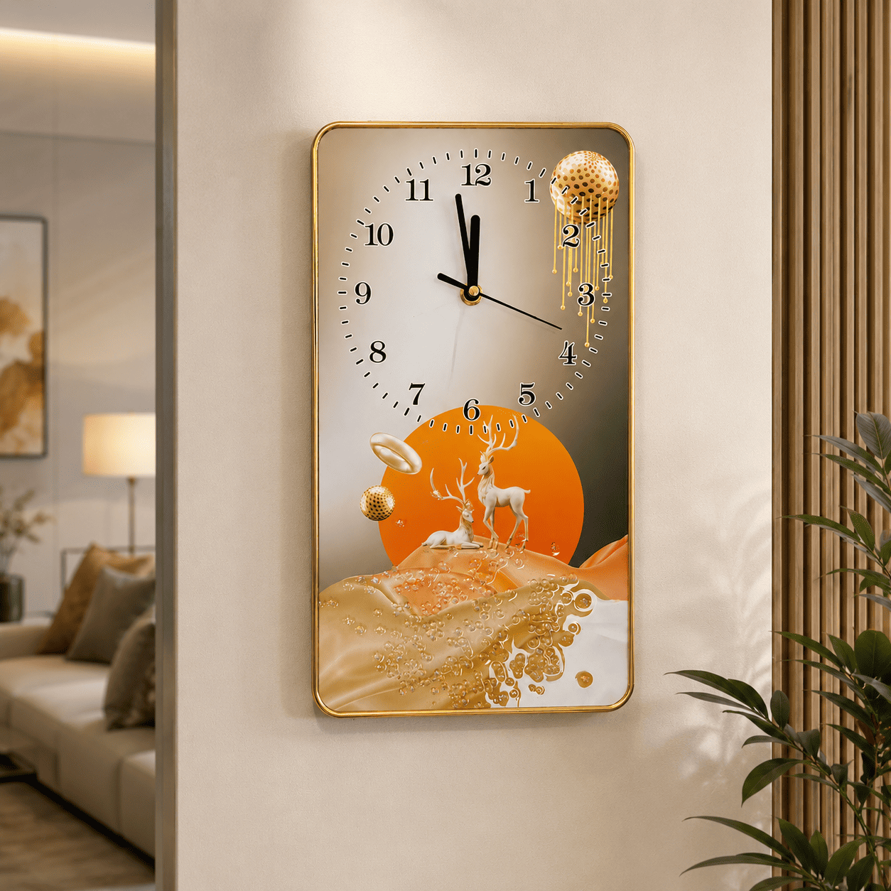 ساعة حائط ديكورية 40 سم – تصميم عصري