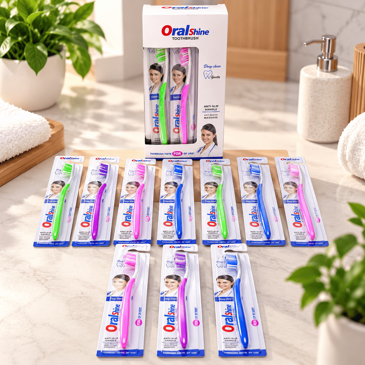 Pack de 12 Brosses à Dents – Couleurs Assorties