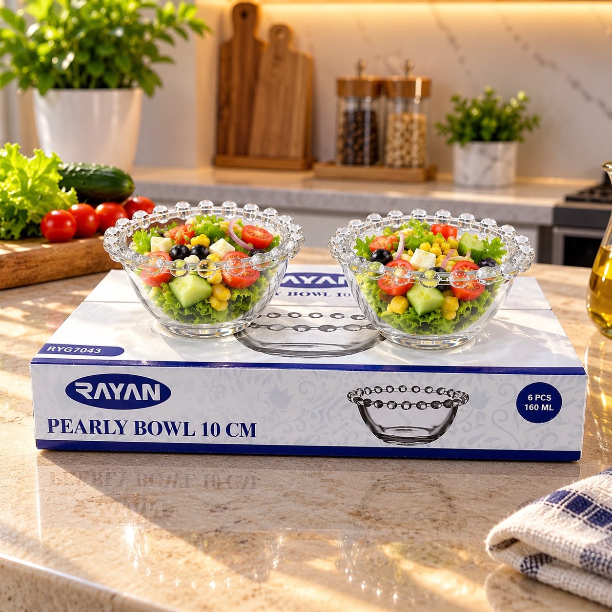Set de 6 Bols Pearly Bowl Rayan 10 cm – 160 ml
