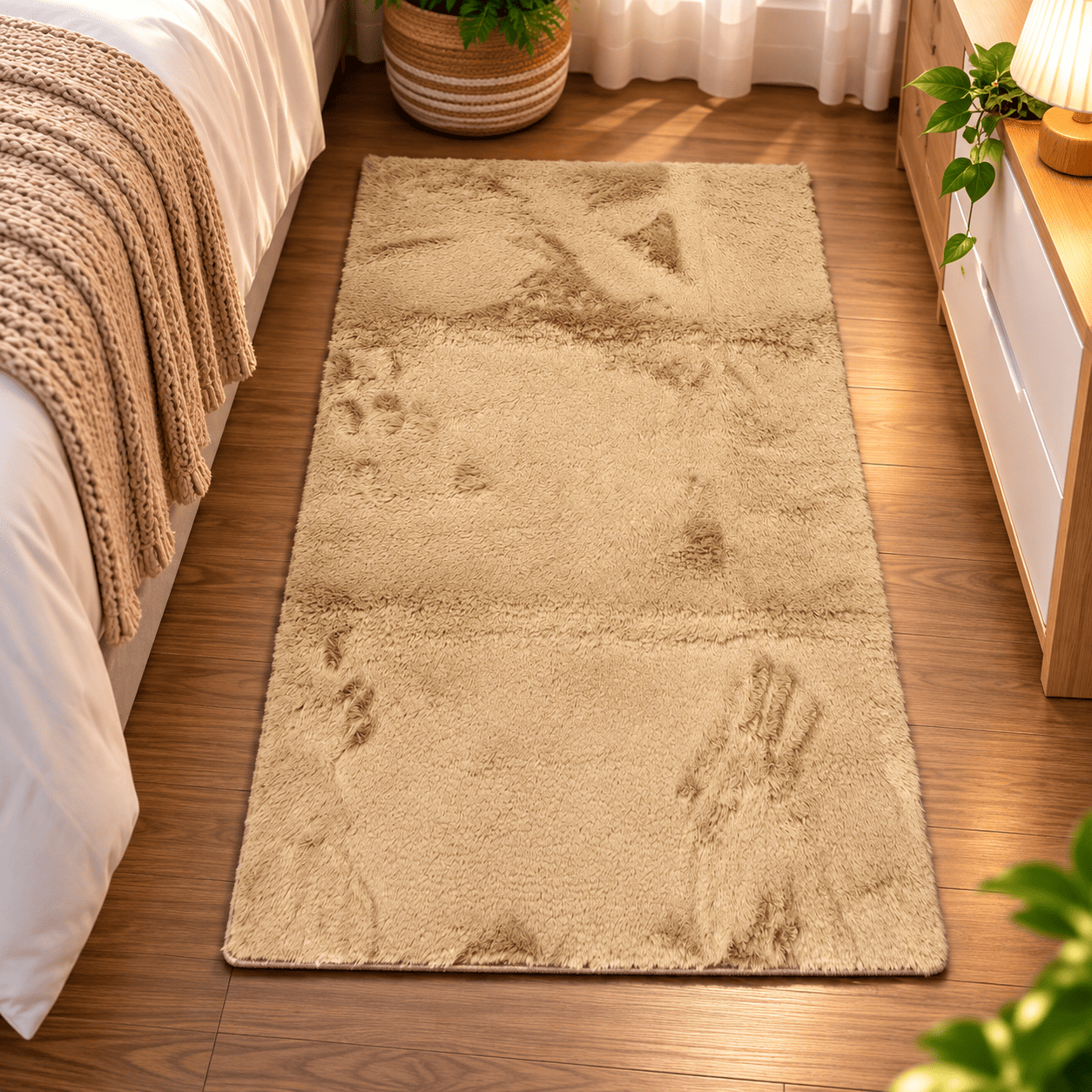 Tapis de Chambre Doux Effet Fourrure – 110 × 60 cm – 5 Coloris — 2