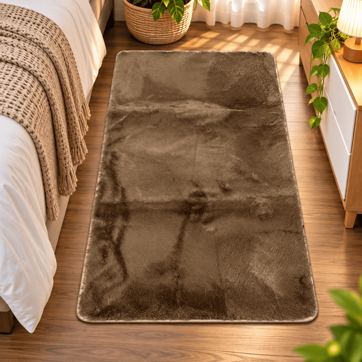 Tapis de Chambre Doux Effet Fourrure – 110 × 60 cm – 5 Coloris — 3